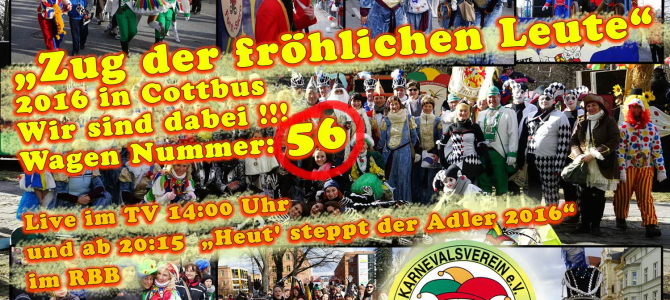 “Zug  der fröhlichen Leute 2016″   Wir sind dabei….
