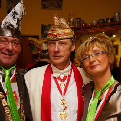 Unser Prinzenpaar mit dem KVL Präsidenten Frank Czepok.