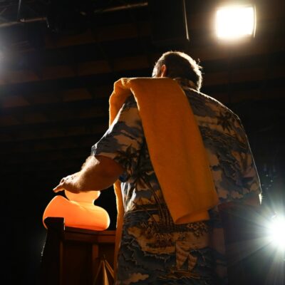 Perspektive eines Büttenredners