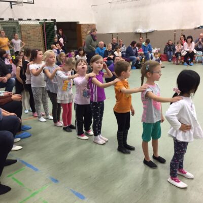 Kleine Generalprobe der Minifunken mit Zuschauern bei ihrem letzten großen Training.